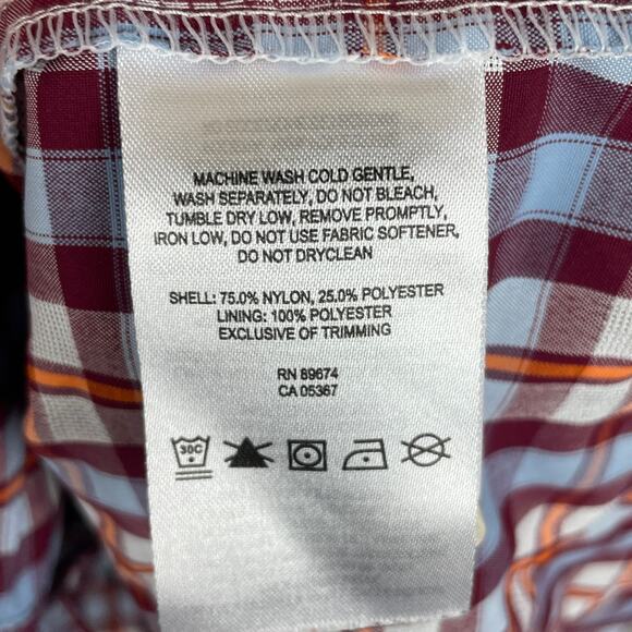 Mountain Hardwear Men's Red Plaid Button Down Shirt Lightweight Roll Sleeve L - Picture 9 of 10